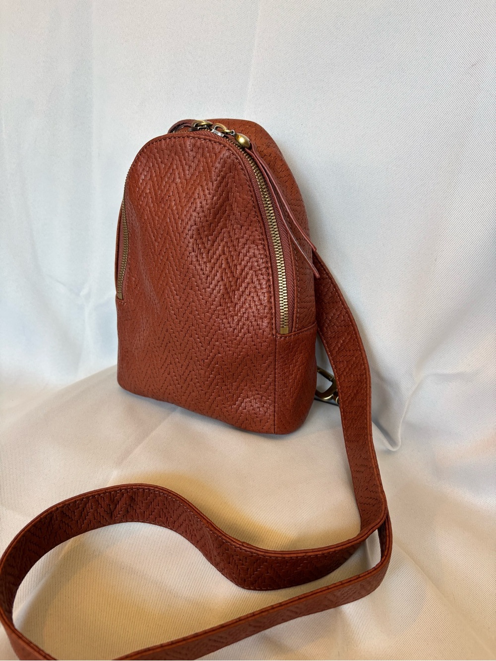 HOBO -Rust Textured Leather Crossbody Bag